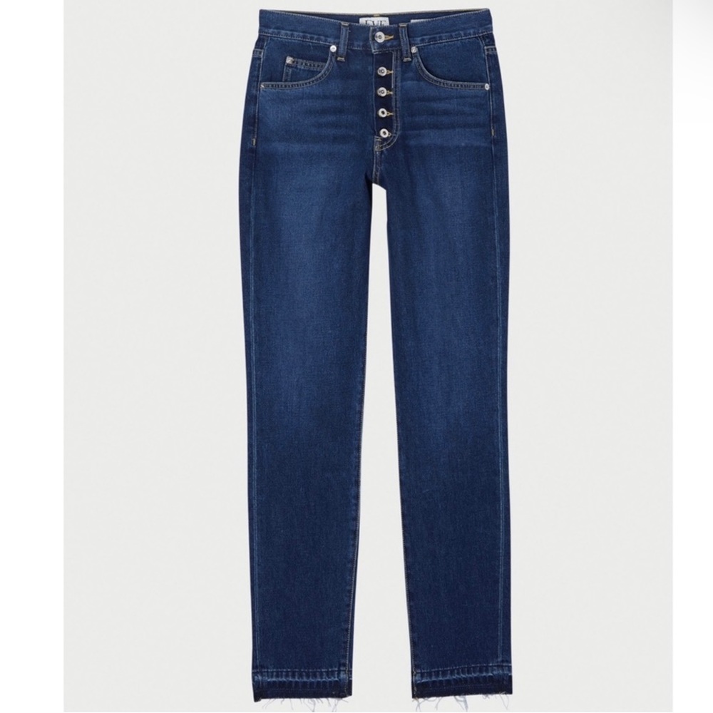 NEW EVE DENIM DARK WASH BUTTON FLY JEANS - Picture 7 of 8